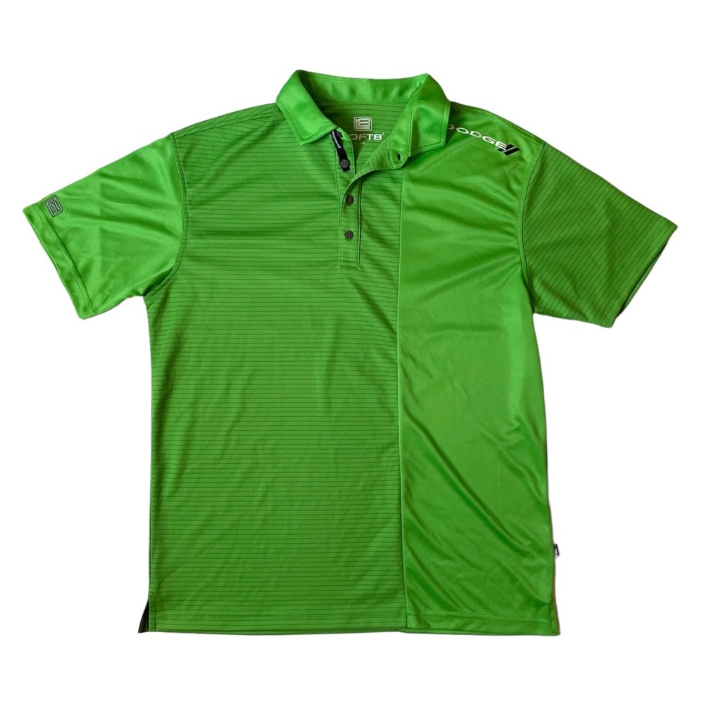 Men’s Loft 8 Dry Fit Athletic Golf Polo Shirt Green - Size Large